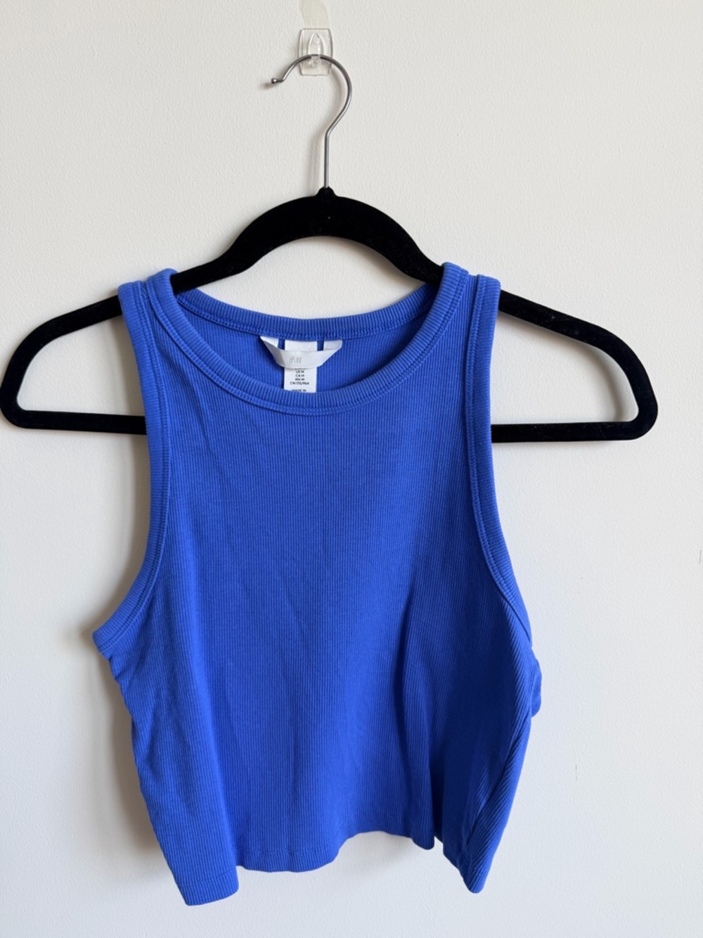 H&M Electric Blue Ribbed Crop Tank - Women